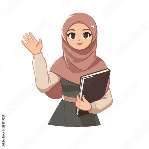 Muslim women give a friendly greeting during the month of Ramadan