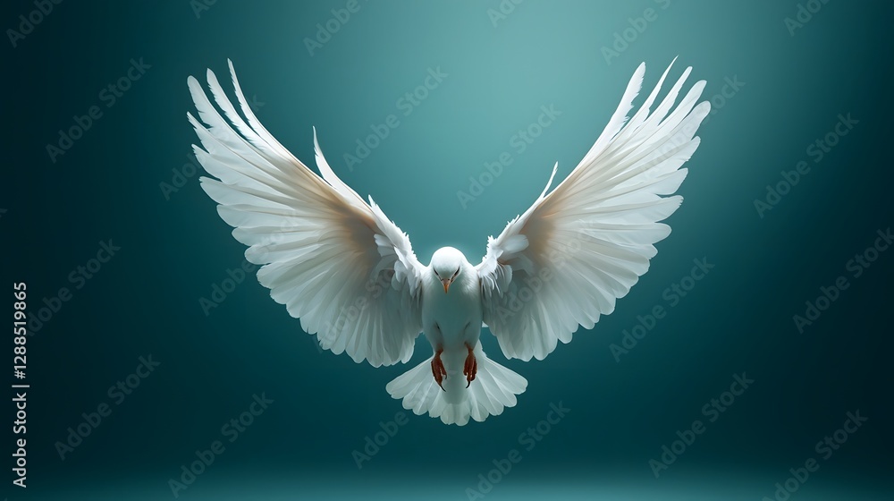 Obraz premium Breathtaking visual of angelic celestial wings unfurling outward in a dazzling display of divine light and luminous energy creating a transcendent