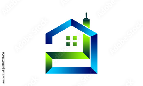 Elegant house painting design vector