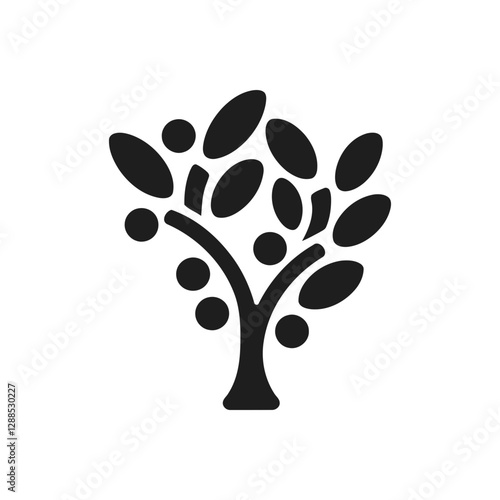 Fruitful Tree Silhouette Icon