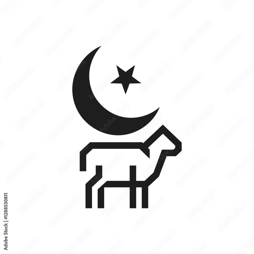 Geometric Eid Sheep Icon Geometric Eid Sheep Icon