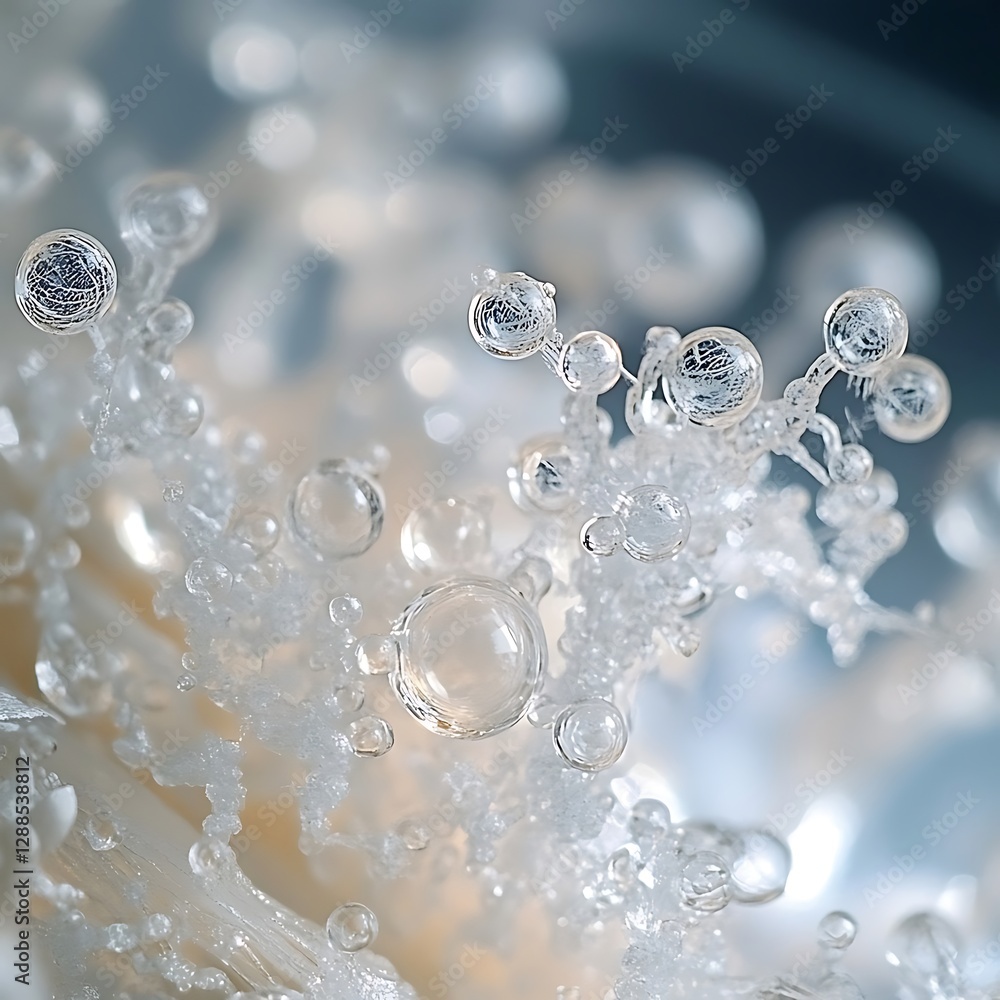 Bubbles Rising in Water with Soft Light and Abstract Background Bubbles Rising in Water with Soft Light and Abstract Background