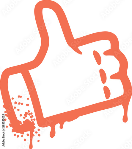 Graffiti spray thumbsup pattern vector illustration