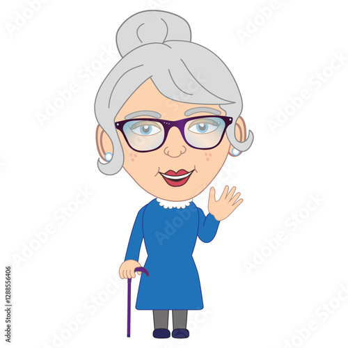 Grandma cartoon illustration