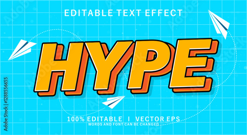 hype vector text effect with modern style design