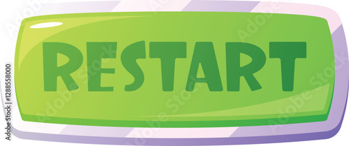 Restart menu button vector illustration