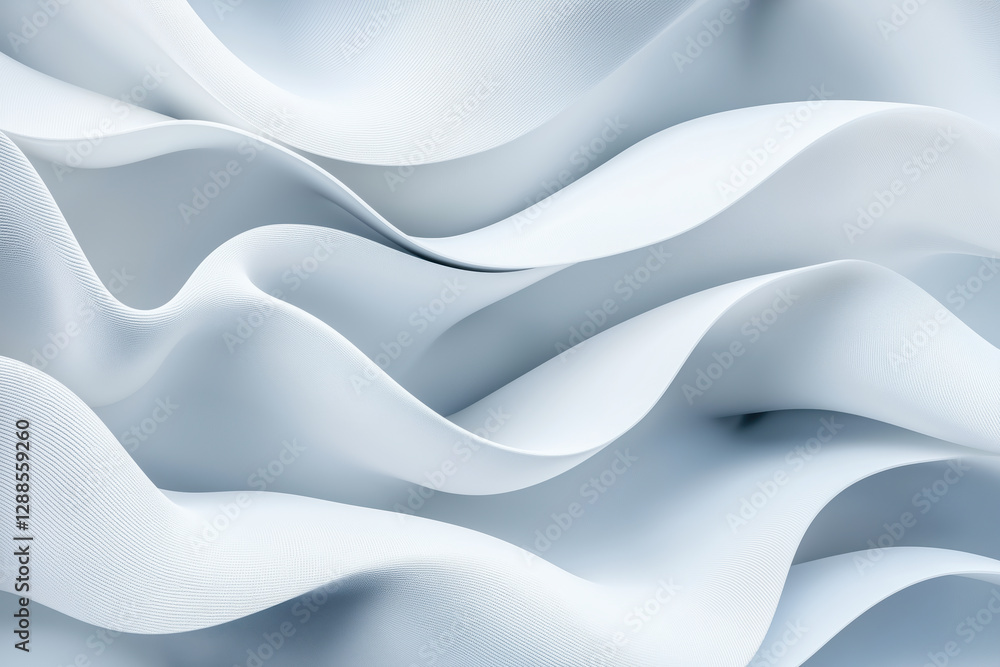 Abstract Flowing White Fabric with Soft Wrinkles and Creases Abstract Flowing White Fabric with Soft Wrinkles and Creases