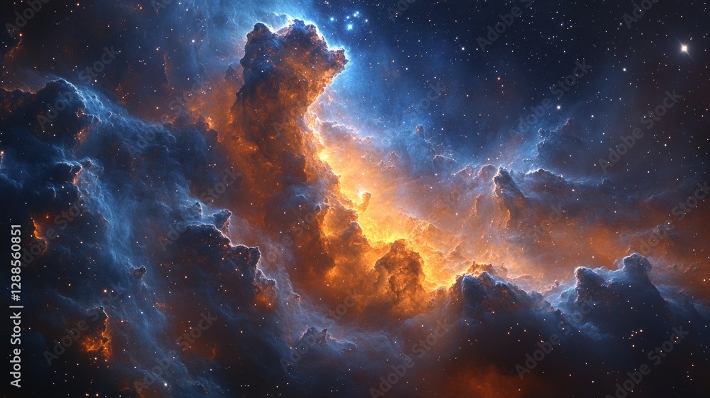 Enchanted Cosmic Clouds, A Nebula’s Colorful Embrace. Enchanted Cosmic Clouds, A Nebula’s Colorful Embrace.