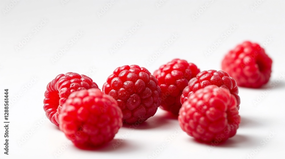 Fresh ripe raspberries on white background Fresh ripe raspberries on white background