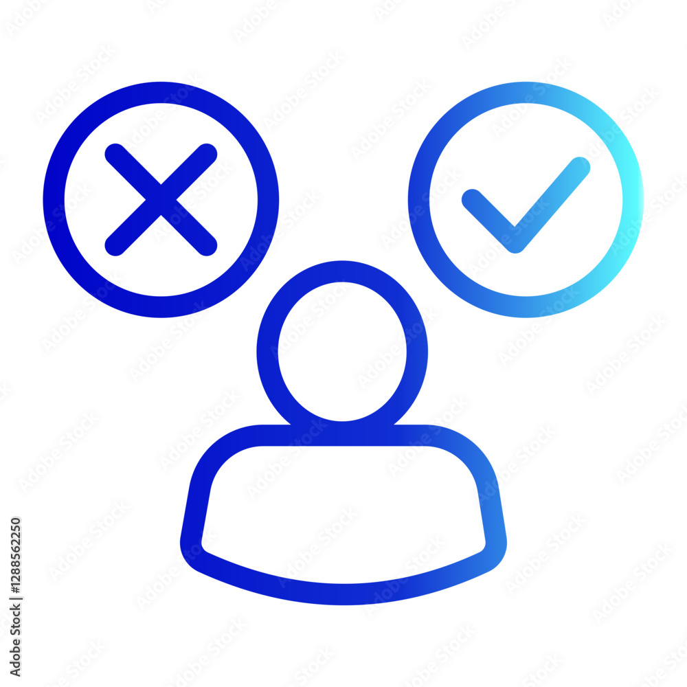 Decision Making Icon Trendy Line Gradient Style for Mentoring Pack Icon Themes Decision Making Icon Trendy Line Gradient Style for Mentoring Pack Icon Themes