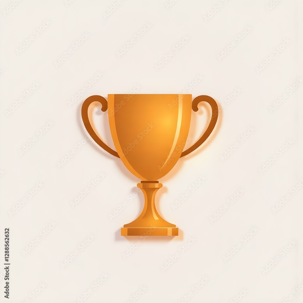 Golden Trophy Icon: A simple yet elegant graphic of a golden trophy stands out against a minimalist backdrop, symbolizing achievement and success. Golden Trophy Icon: A simple yet elegant graphic of a golden trophy stands out against a minimalist backdrop, symbolizing achievement and success.