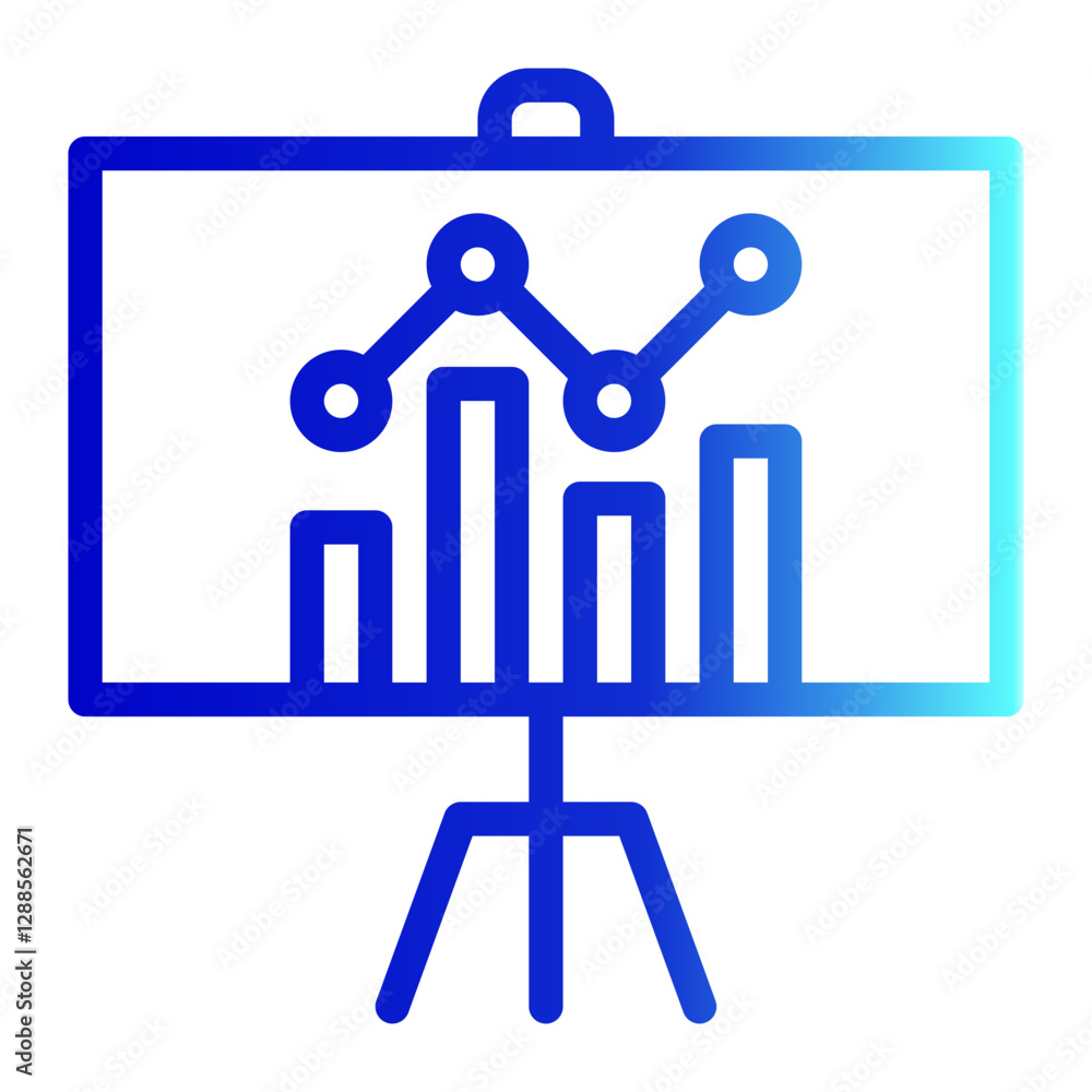 Presentation Icon Trendy Line Gradient Style for Mentoring Pack Icon Themes Presentation Icon Trendy Line Gradient Style for Mentoring Pack Icon Themes
