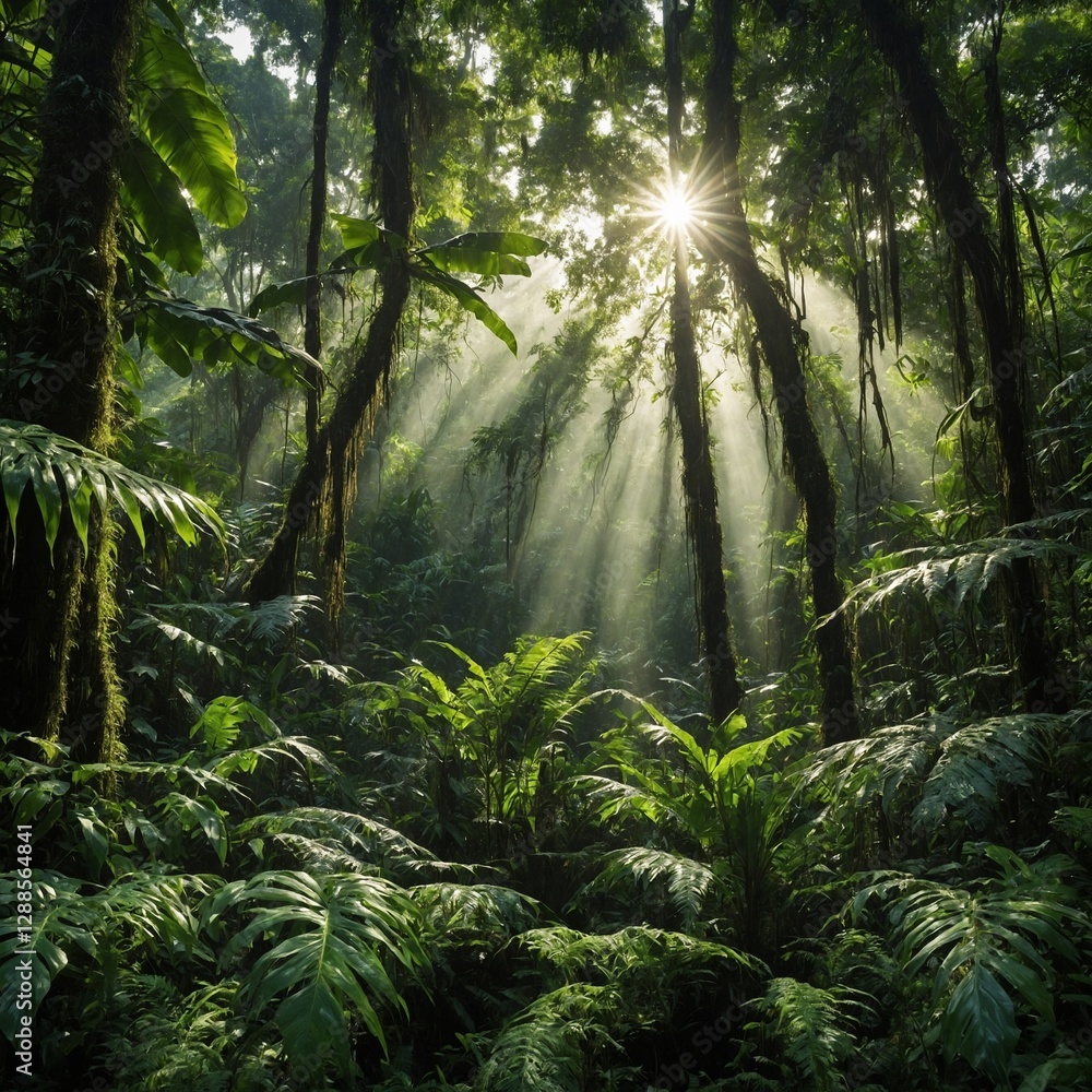 forest in the morning forest in the morning