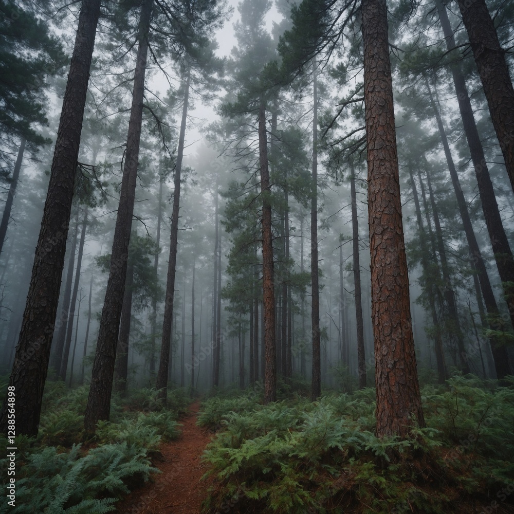 Fototapeta premium forest in fog