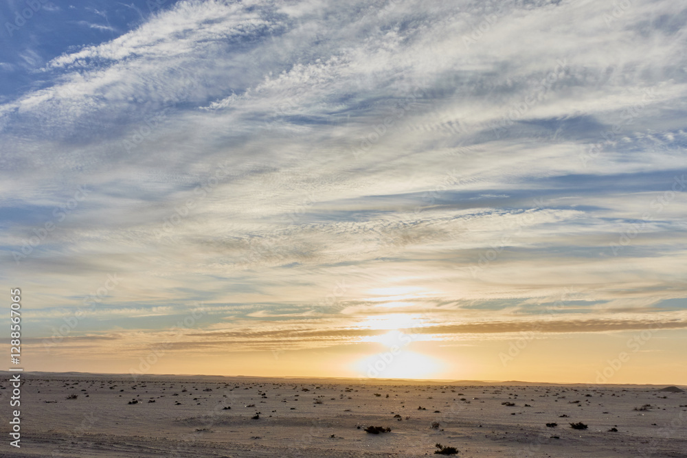 sunrise over the desert sunrise over the desert