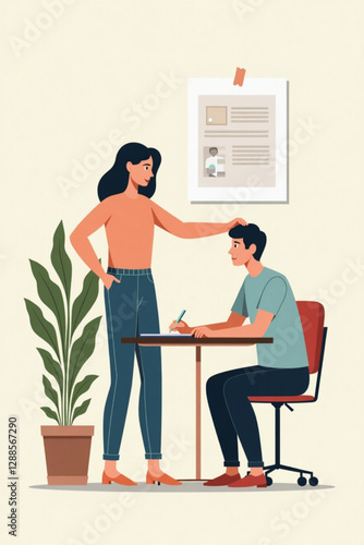 Woman Supporting People with Psychological Problems in Therapy