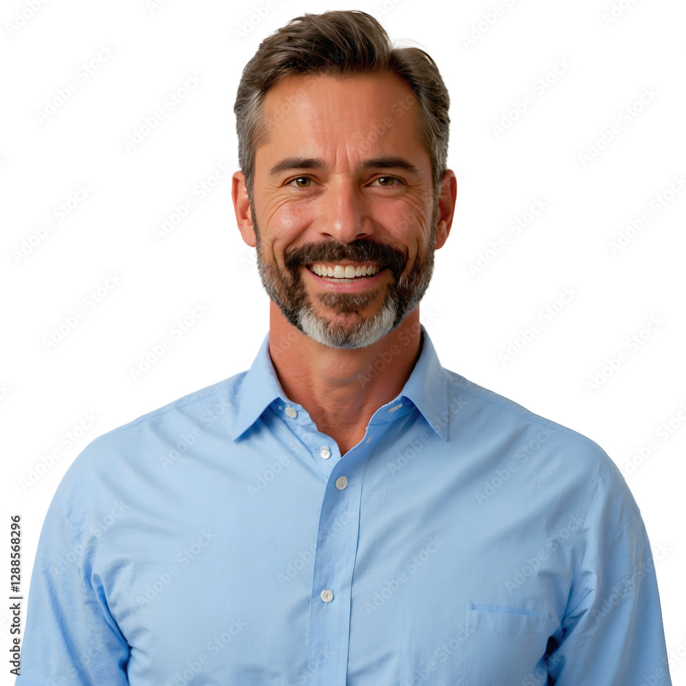 Portrait of a handsome, smiling businessman, isolated on transparent background, cut out Portrait of a handsome, smiling businessman, isolated on transparent background, cut out