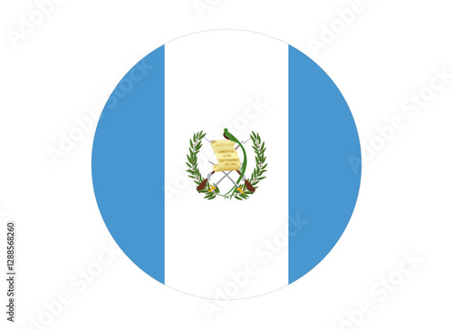 Guatemala icon. Round circle flag of guatemala icon design, vector illustration