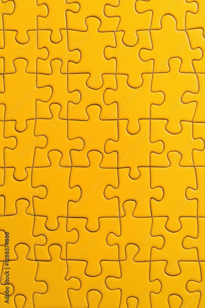 Vibrant yellow puzzle pieces coming together, creating a joyful image. Vibrant yellow puzzle pieces coming together, creating a joyful image.
