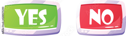 Yes no game menu buttons