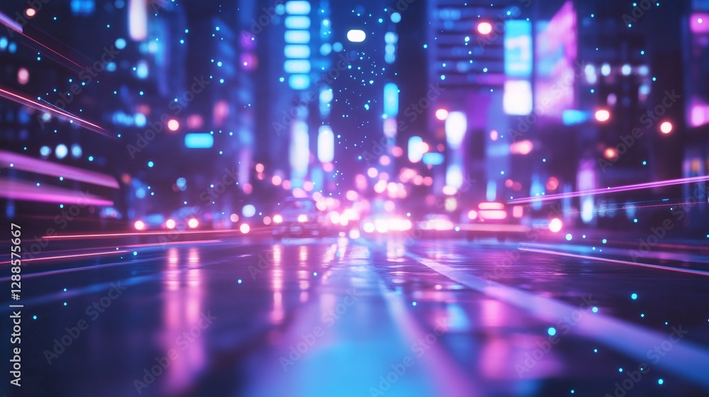 Abstract Modern UI Design with Blurred Neon Lights in Blue and Purple Abstract Modern UI Design with Blurred Neon Lights in Blue and Purple