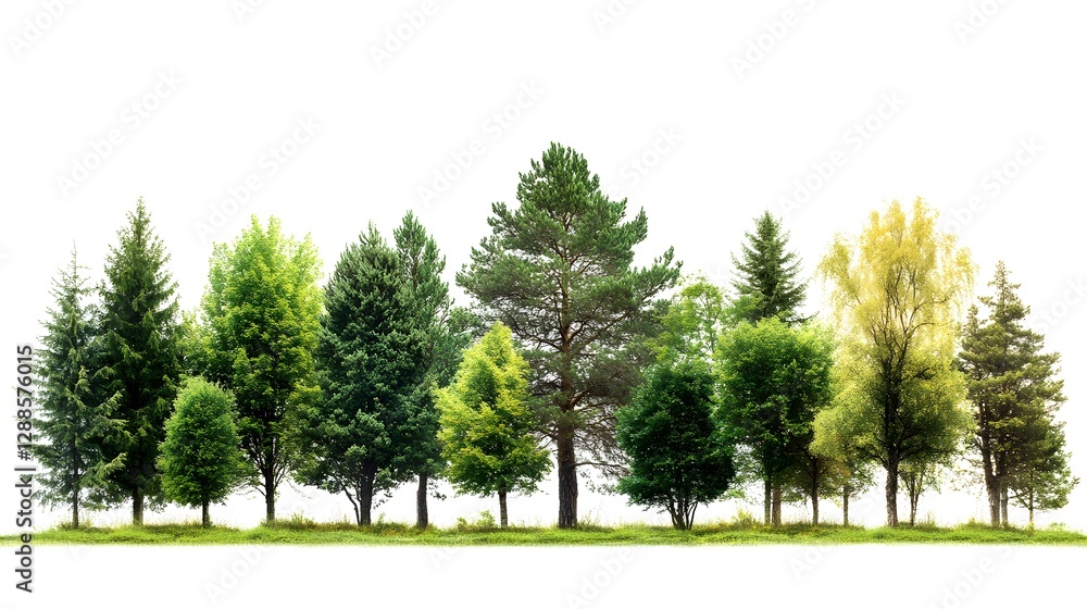 An array of trees displaying a breathtaking mosaic of different colors in autumn An array of trees displaying a breathtaking mosaic of different colors in autumn
