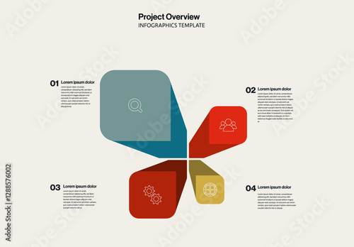 Project Overview Infographics Template with 4 options