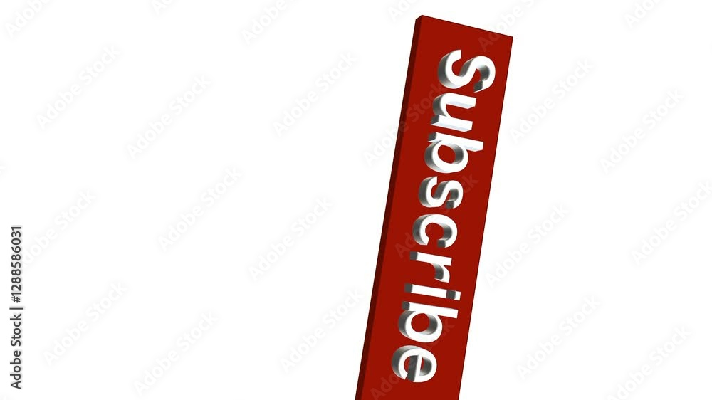 Subscribe Red Button Grooved Text Icon for Streaming Subscription and Engaging Subscribers White Background Subscribe Red Button Grooved Text Icon for Streaming Subscription and Engaging Subscribers White Background