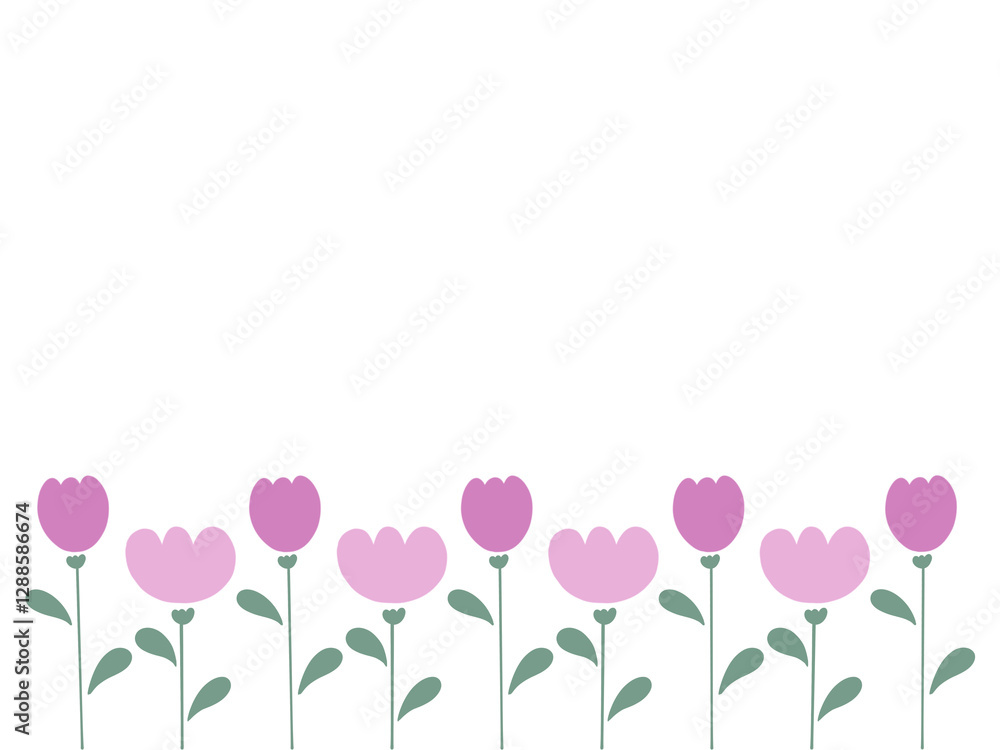 紫色の花のフレーム