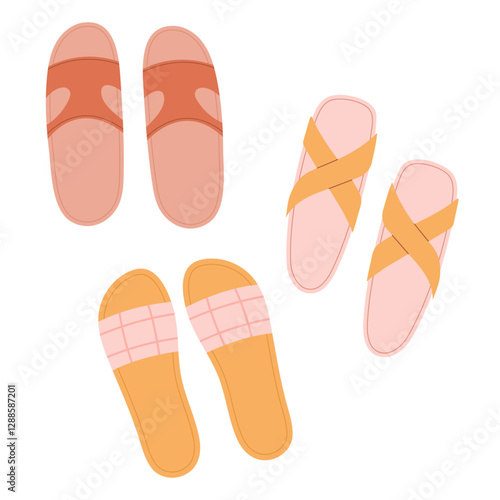 Summer sandals set top view