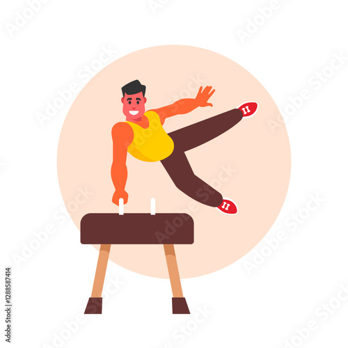 man doing gymnastic exercise