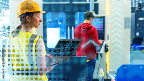 Woman industrial engineer. ...