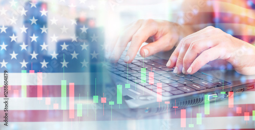 Hands of accountant. Usa fl...