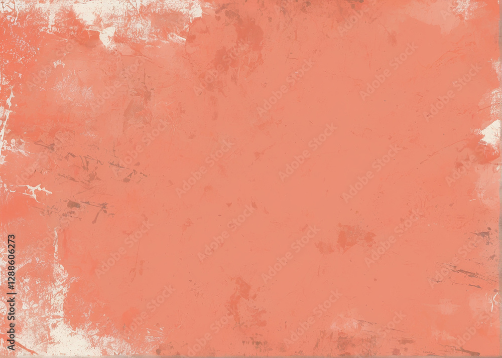 Fototapeta premium A textured coral-colored background with subtle brush strokes and a weathered appearance, perfect for creative projects.