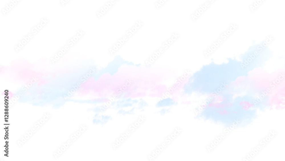Fluffy clouds cutout on transparent background Fluffy clouds cutout on transparent background
