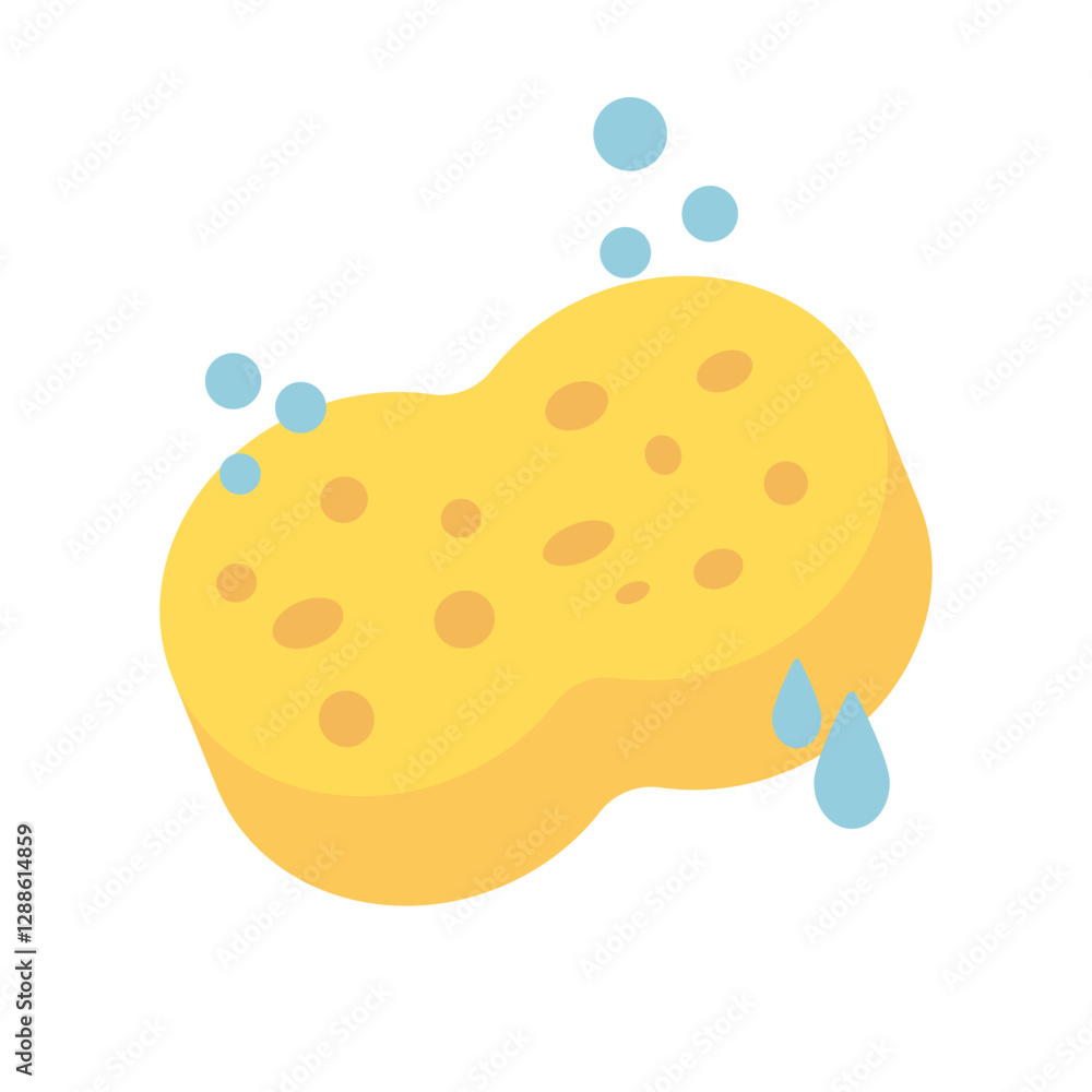 Sponge cleaning and water icon. Vector. Sponge cleaning and water icon. Vector.