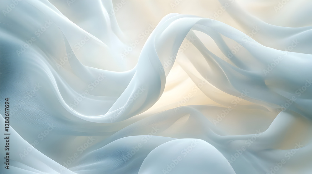 Obraz premium smoke curling upward in a slow, flowing pattern, offering a smooth, tranquil background texture 