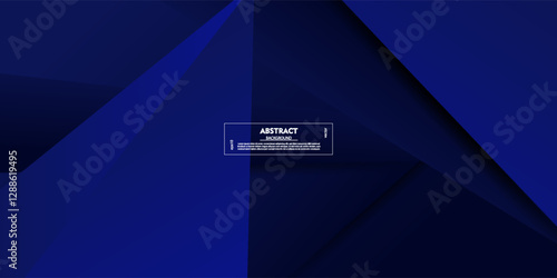 Abstract 3D background with dark blue color design. Realistic overlapping paper cutouts with shadow pattern. Vector Eps10