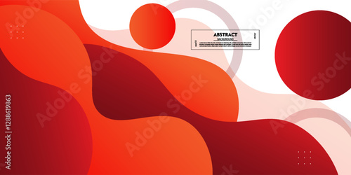 Simple abstract 3D background with colorful orange and red wave pattern design. Vector Eps10
