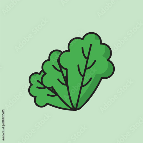 Lettuce Icon Illustration