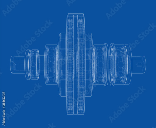 Wave Reducer. Vector illustration, 3d render