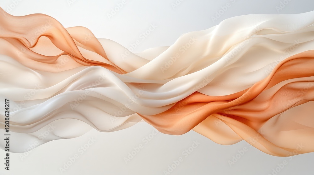 Captivating white and orange wave forming a beautiful flowing pattern in a natural setting Captivating white and orange wave forming a beautiful flowing pattern in a natural setting
