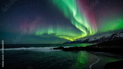 Wallpaper Mural aurora over the sea Torontodigital.ca