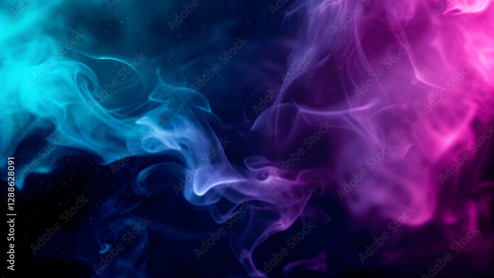 Abstract cyber mist background with blue and purple smoke. Glowing neon pink square with vibrant fog abstract background. Geometric fashion design. Empty minimal art decoration Abstract cyber mist background with blue and purple smoke. Glowing neon pink square with vibrant fog abstract background. Geometric fashion design. Empty minimal art decoration