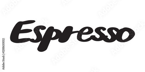 「Espresso」の手書き文字　ベクターイラスト