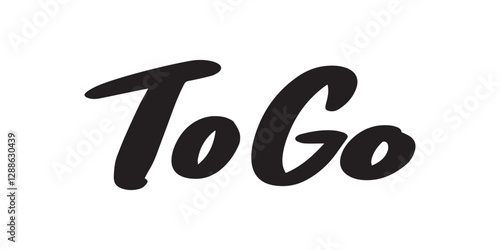 「ToGo」の手書き文字　ベクターイラスト