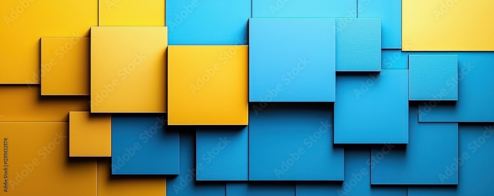 A vibrant composition of overlapping blue and yellow squares, creating a modern, geometric pattern that evokes a sense of structure and creativity. A vibrant composition of overlapping blue and yellow squares, creating a modern, geometric pattern that evokes a sense of structure and creativity.
