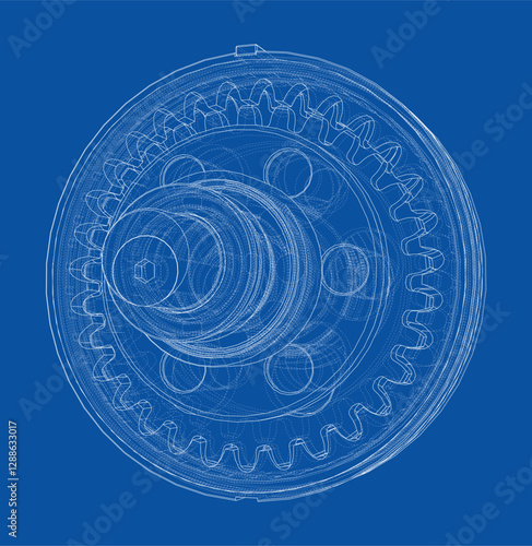 Wave Reducer. Vector illustration, 3d render