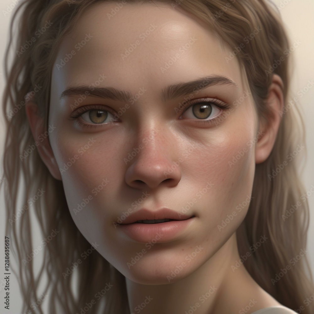 A highly detailed, hyper-realistic close-up portrait of an AI-generated human face. This digital artwork features lifelike skin textures, expressive eyes, and natural lighting. A highly detailed, hyper-realistic close-up portrait of an AI-generated human face. This digital artwork features lifelike skin textures, expressive eyes, and natural lighting.