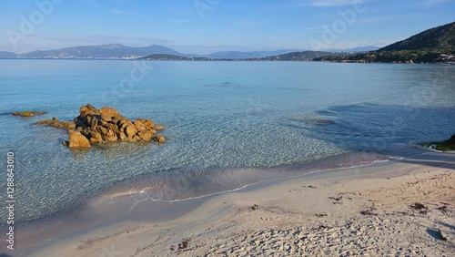 Schilderij op canvas Plage de Mare e Sole, en Corse